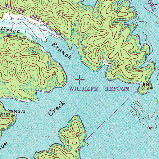 Topographic Map of Green Branch, KY