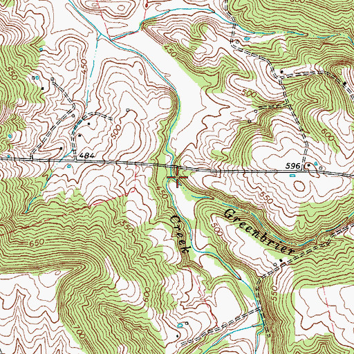 Topographic Map of Greenbrier Branch, KY