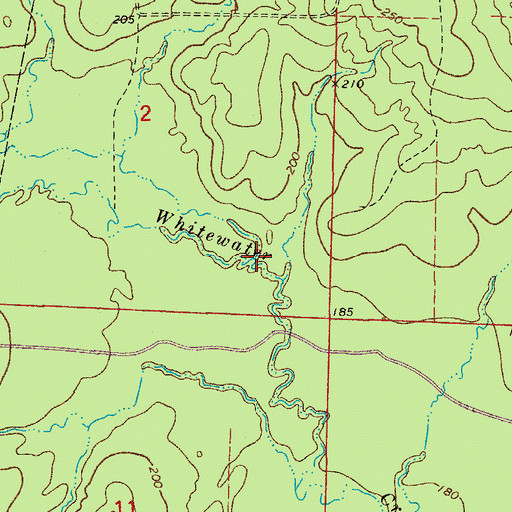 Topographic Map of Garden Branch, AR