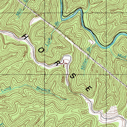 Topographic Map of Grey Horse Hill, KY