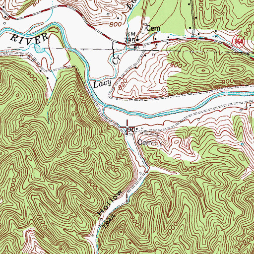 Topographic Map of Griffit Hollow, KY