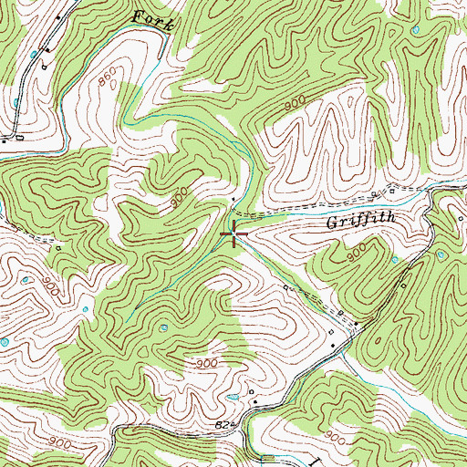 Topographic Map of Griffith Branch, KY