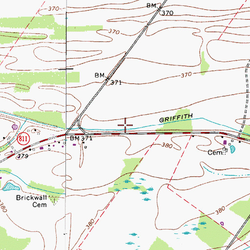Topographic Map of Griffith Slough Ditch, KY