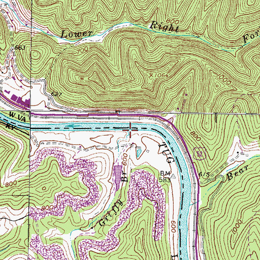 Topographic Map of Griffy Branch, KY