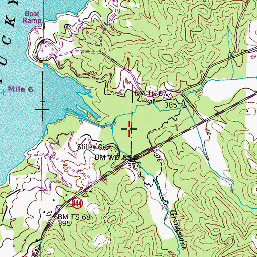 Topographic Map of Grindstone Creek, KY