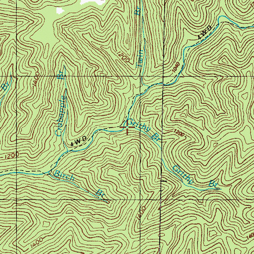 Topographic Map of Grithy Branch, KY