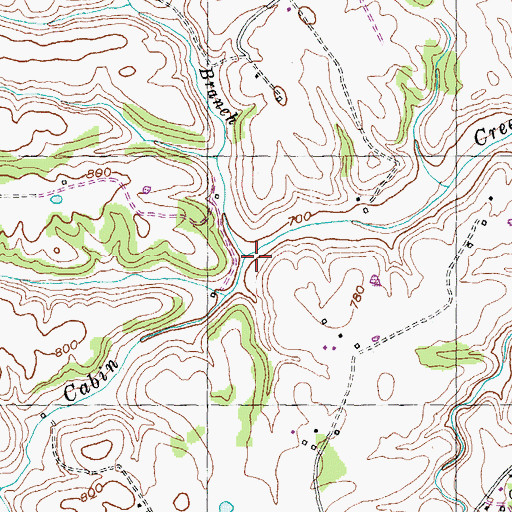 Topographic Map of Grog Branch, KY