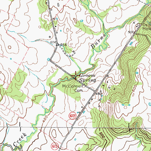 Topographic Map of Groom Spring, KY