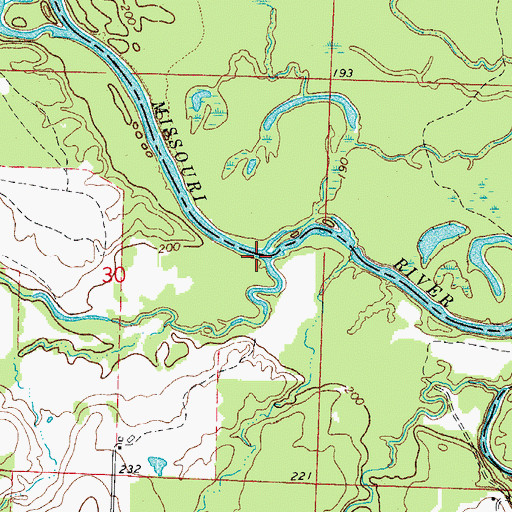 Topographic Map of Garland Creek, AR