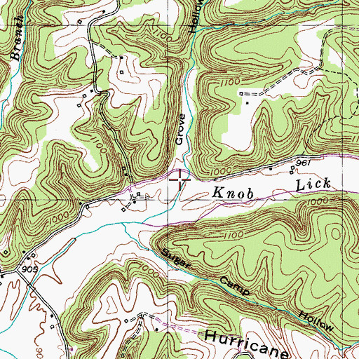 Topographic Map of Grove Hollow, KY