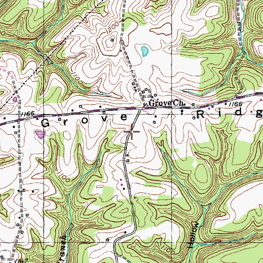 Topographic Map of Grove Ridge, KY