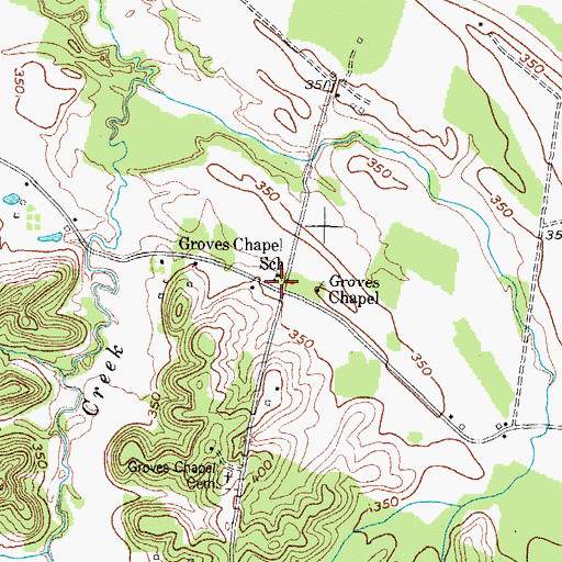 Topographic Map of Groves Chapel School, KY