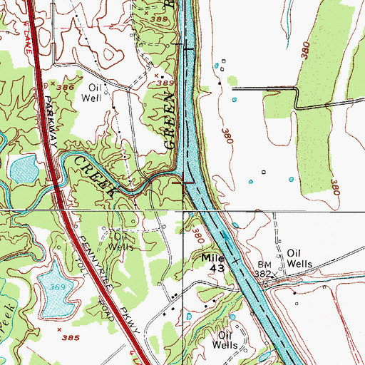 Topographic Map of Groves Creek, KY