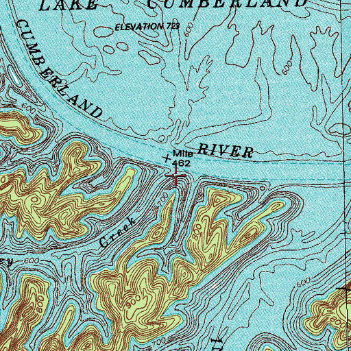 Topographic Map of Guffey Creek, KY