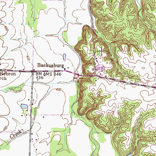 Topographic Map of Guier Branch, KY