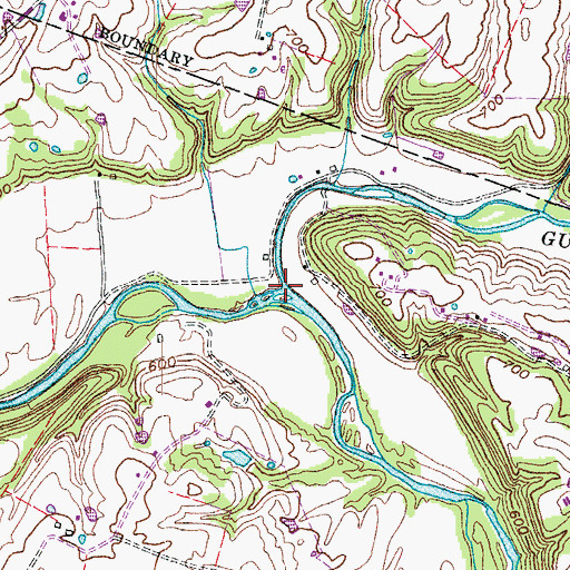 Topographic Map of Guist Creek, KY