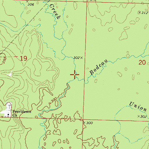 Topographic Map of Garner Creek, AR