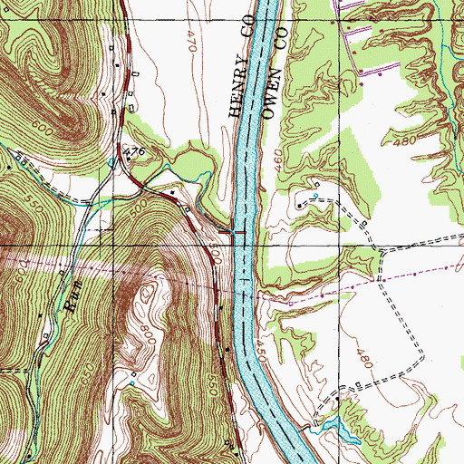 Topographic Map of Gullion Creek, KY