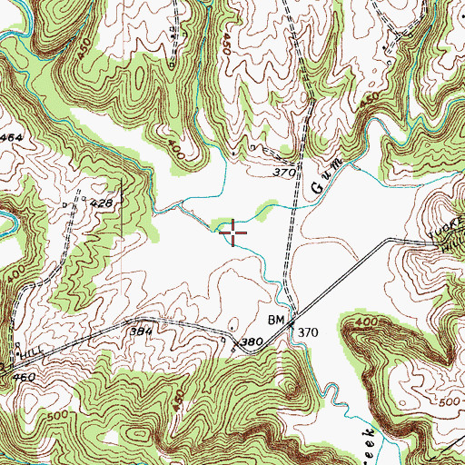 Topographic Map of Gum Creek, KY