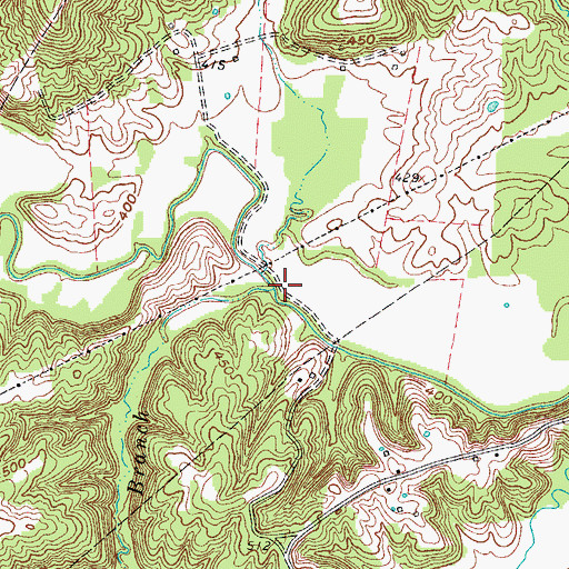 Topographic Map of Gumlick Branch, KY