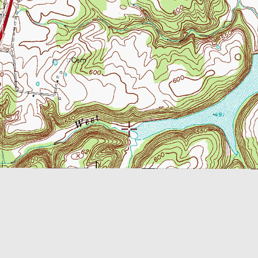 Topographic Map of Gumlick Hollow, KY