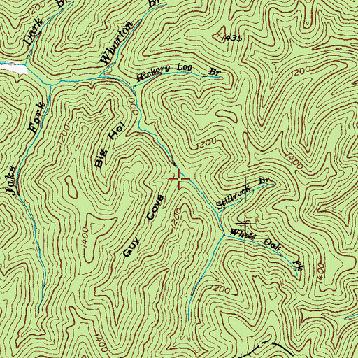 Topographic Map of Guy Cove, KY