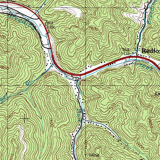 Topographic Map of Hale Branch, KY