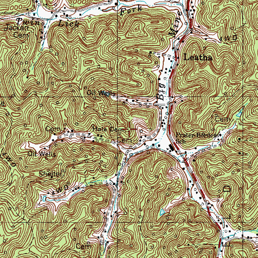 Topographic Map of Hale Cemetery, KY