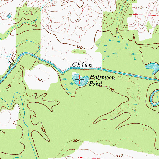 Topographic Map of Halfmoon Pond, KY