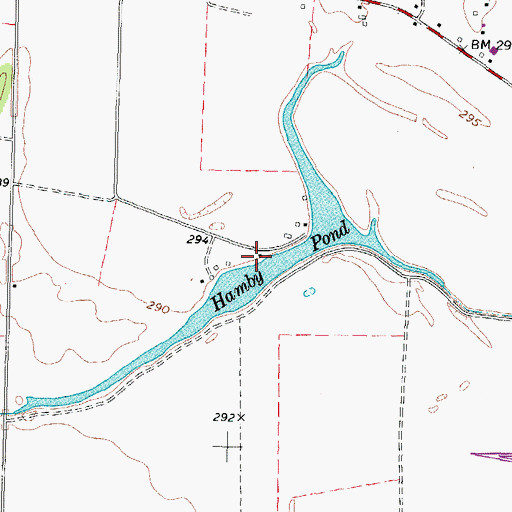 Topographic Map of Hamby Pond, KY