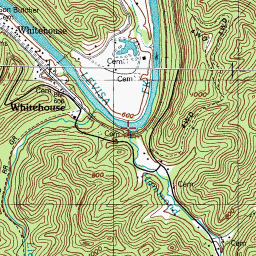 Topographic Map of Hammond Creek, KY