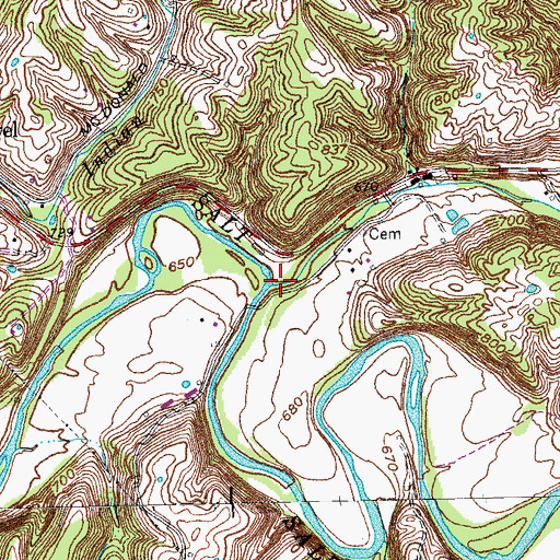 Topographic Map of Hammond Creek, KY