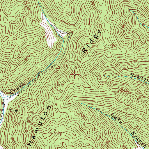 Topographic Map of Hampton Ridge, KY
