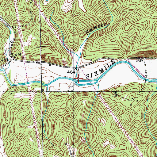 Topographic Map of Hances Branch, KY