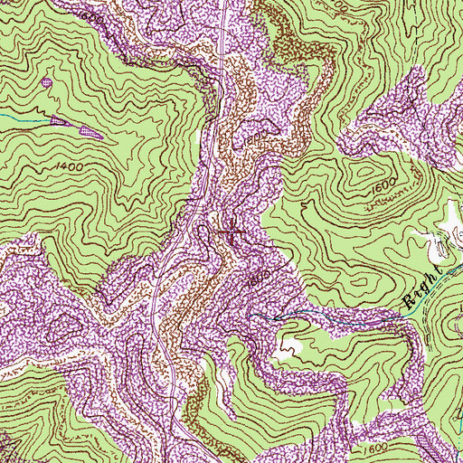Topographic Map of Hances Ridge, KY