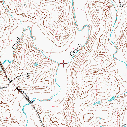 Topographic Map of Hancock Creek, KY