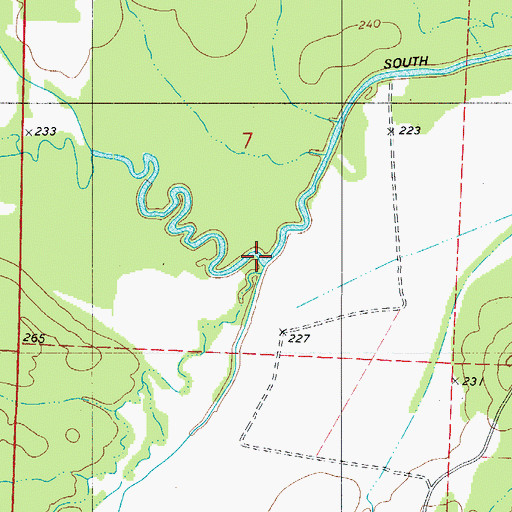 Topographic Map of Gentry Creek, AR