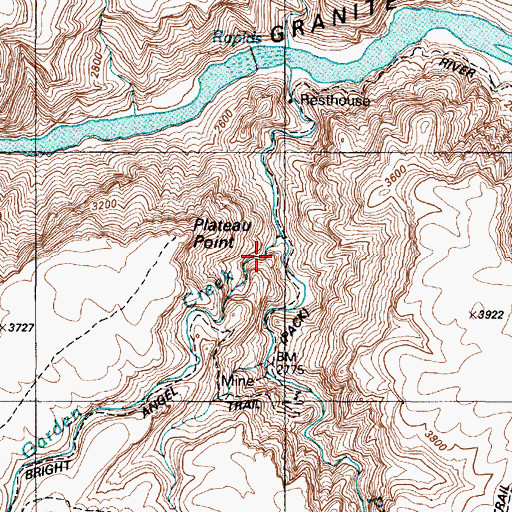 Topographic Map of Garden Creek, AZ
