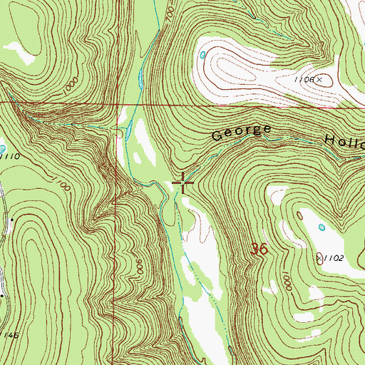 Topographic Map of George Hollow, AR