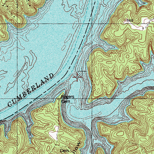 Topographic Map of Harmon Creek, KY