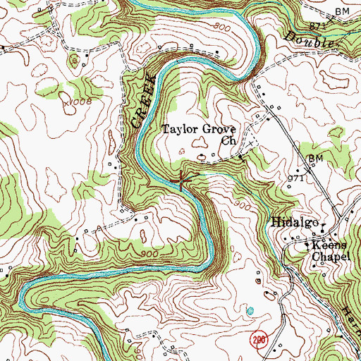 Topographic Map of Harmon Hollow, KY