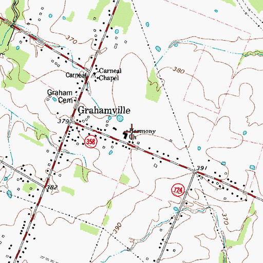 Topographic Map of Harmony Church, KY