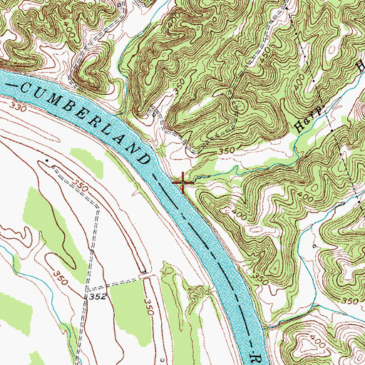 Topographic Map of Harp Hollow Creek, KY