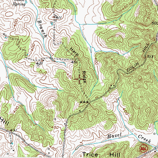 Topographic Map of Harp Ridge, KY