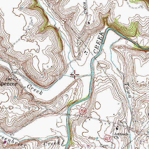 Topographic Map of Harpers Creek, KY
