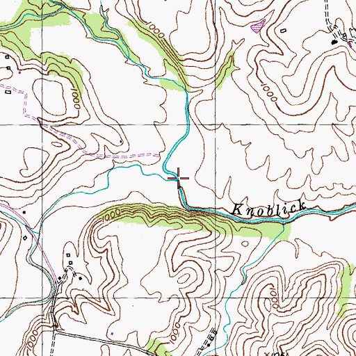 Topographic Map of Harris Creek, KY