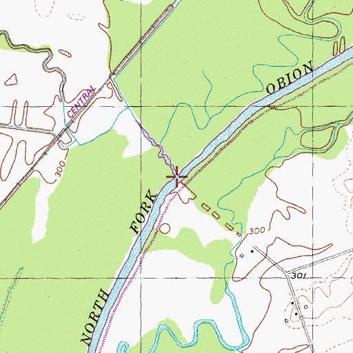 Topographic Map of Harris Fork Creek, TN