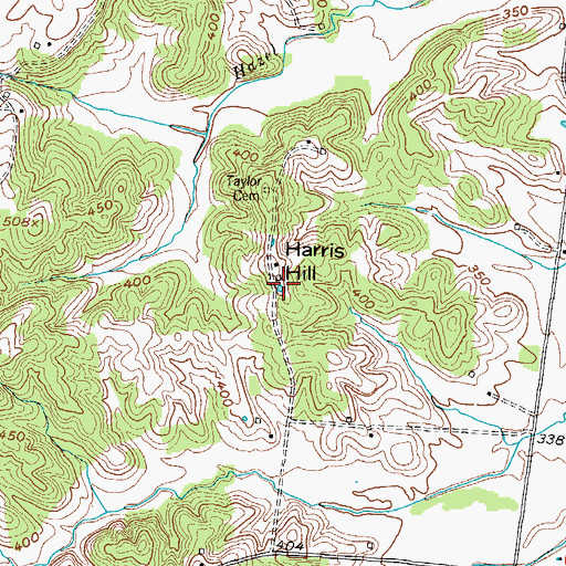 Topographic Map of Harris Hill, KY