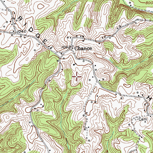 Topographic Map of Harvey Ridge, KY