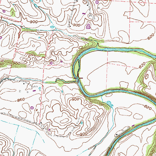 Topographic Map of Hawkins Branch, KY